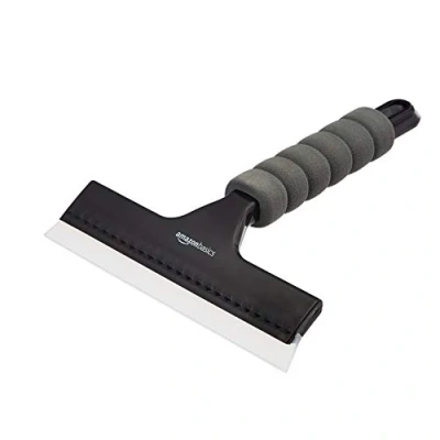 Image of Amazon Basics Window Squeegee with Handle for Glass, Mirrors, Car Windows, Black