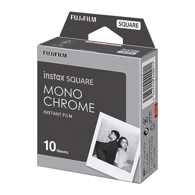 Image of INSTAX Square Monochrome Camera Film 10 Shot Pack, Black,White