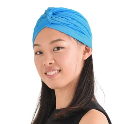 Image of CHARM Womens Turban Hat Head Wrap Twist Cover Costume Chemo Bonnet Cap Turquoise