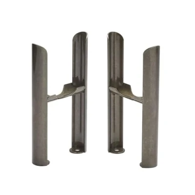 Image of Milano Windsor Traditional Lacquered Raw Metal 3 Column Radiator Floor Mounting Feet Kit