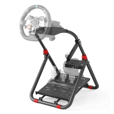 Image of Memonotry DWDZ Racing Steering Wheel Stand Collapsible&amp;Tilt Adjustable for Thrustmaster,Logitech G25,G27,G29,G920, Supporting TX,Xbox,PS5,PC(Wheel&amp;Pedals Not Included)