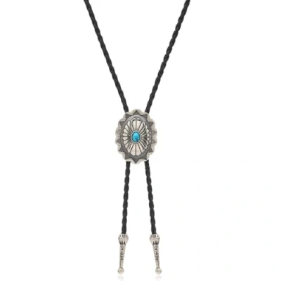 Image of GMBYLBY Cowboy Turquoise Bolo Tie For Halloween Carnivals Party Man Teens Shirt Sweater Costume Accessories Gentleman Vintage Neckties Men Necklace Necktie