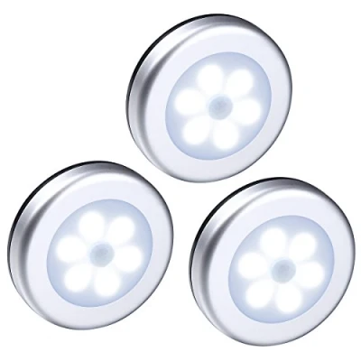 Image of ORIA 3 Pack Motion Sensor Light, cordless Battery Powered Automatic Night Light with 3M Adhesive Pads, Stick Anywhere, Perfect for Closet, Hallway, Stairs, Bedroom,ect.