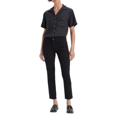 Image of Levi&#039;s Women&#039;s 712 Slim Fit Jeans, Night is Black, 28W / 28L