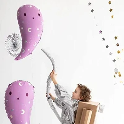 Image of Pink Ghost Foil Balloon, Halloween Balloon Decorations, Party, Spooky Party Venue Decorations