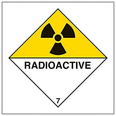 Image of V Safety Hazard diamond Radioactive 200x200mm Magnetic Sign