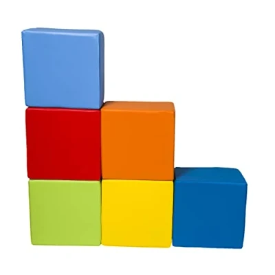 Image of Velinda 6 pcs coloured,building blocks, soft,foam,children,kids, toy,nursery,playgroup (colour: mix1)