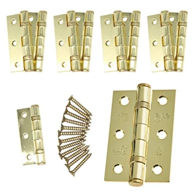 Image of Door Hinge 3&quot; / 76mm PVD Brass Ball Bearing Washer CE Grade 7 for Fire 5 Pair