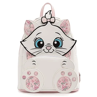 Image of Loungefly Disney Marie Floral Footsy Womens Double Strap Shoulder Bag Purse