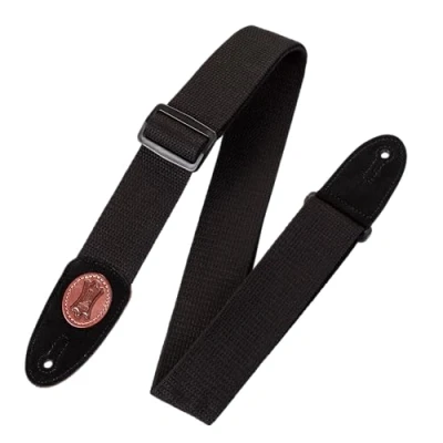 Image of Levy&#039;s MSSC8 BLK 2 inch Cotton Guitar Strap Black
