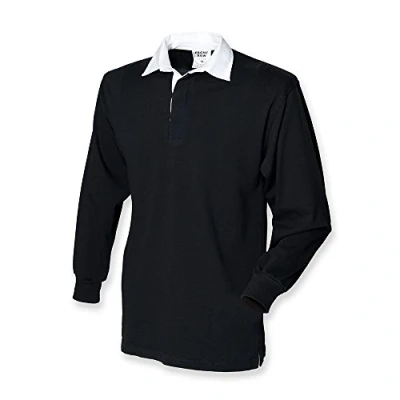 Image of Front Row Original Rugby Shirt : Color Black Size 3XL