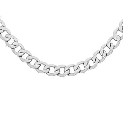Image of Tuscany Silver Unisex Sterling 5.6 mm Diamond Cut Curb Chain Necklace of Length 51 cm/20 Inch
