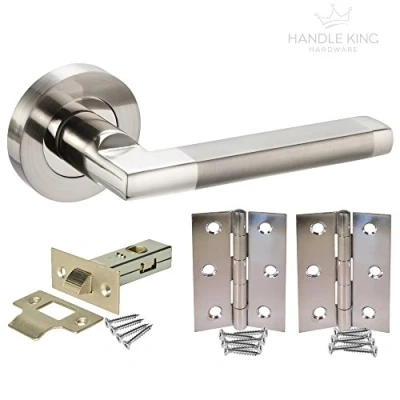 Image of New Door Pack 5 Sets of Handles, Latch &amp; Hinges H23 HL from Handle King