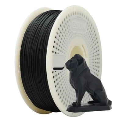Image of eSUN Matte PLA Refill Filament and Spool Kit, Spoolless 1.75mm Removable eSpool+, 1KG (2.2 LBS) 3D Printing for Printers,Deep Black
