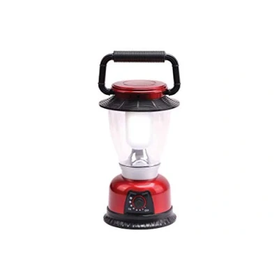 Image of Infapower 6 LED Large Outdoor Lantern, Metal, Red,