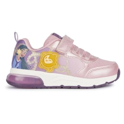 Image of Geox Girl&#039;s J Spaceclub Sneaker, Pink Light Prune, 12.5 UK