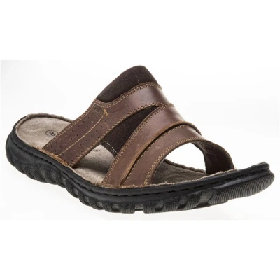 Image of Lotus Mens Brown Leather Slip On Sandal Size 11 UK