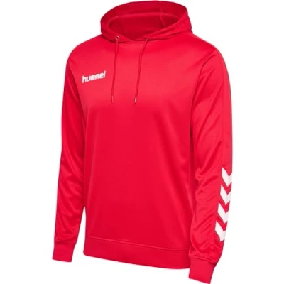 Image of hummel Men&#039;s Hmlpromo Poly Hoodie Sweatshirt True Red