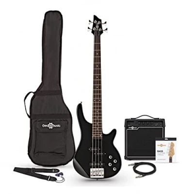 Image of Electric Bass Guitar Chicago by Gear4music Beginner Pack with 15W Amp