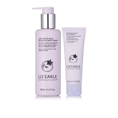 Image of Liz Earle Lavender &amp; Basil Hand Wash 200ml Repair 50ml Duo