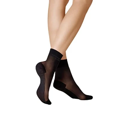 Image of KUNERT Women&#039;s Cotton Sole 20 Baumwollsohle Tights, Denier, Black 0500, 35 38