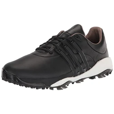 Image of adidas Men&#039;s TOUR360 Infinity Golf Shoes, Core Black/Core Black/Red, 8.5