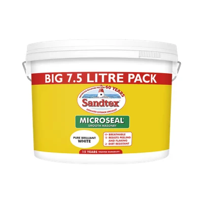 Image of Sandtex Ultra Smooth Masonry Paint Pure Brilliant White 7.5 litres