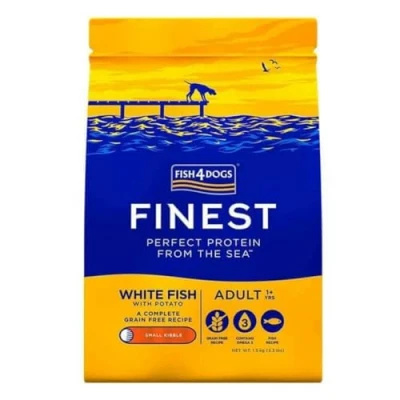 Image of Fish4Dogs Finest Adult Complete Whitefish Small Kibble 1,5 kg