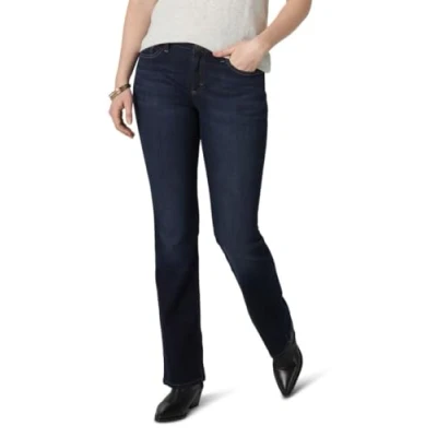 Image of Lee Women&#039;s Regular Fit Bootcut Jean, Blackout, 10 Short
