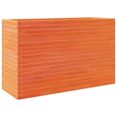 Image of vidaXL Garden Planter Wax Brown 110x40x68.5 cm Solid Wood Pine