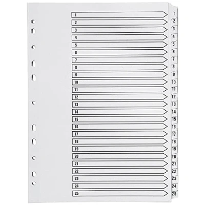 Image of Q Connect 1 25 Index Multi Punched Reinforced Board Clear Tab A4 White