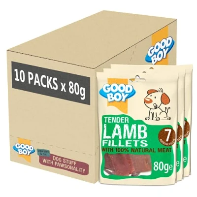 Image of Good Boy Tender Lamb Fillets Dog Treats Made with Natural Meat 80 g ℮ Low Fat Case of 10