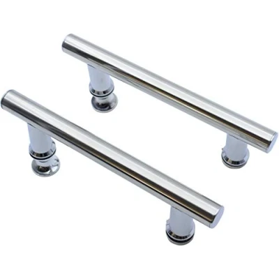 Image of KEABATH Shower Door Handle 2 Pack knob Pull Parts Replacement 145mm Hole to Stainless Steel with Plastic knobs Glass