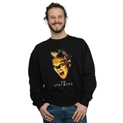 Image of Absolute Cult The Lost Boys Men&#039;s David Snarl Colour Sweatshirt Black Large