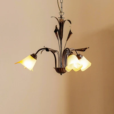 Image of Lucrezia 3 Light Multi Arm Pendant Ceiling Light, Bronze