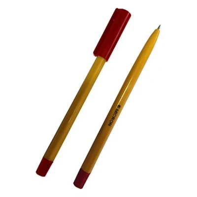Image of 20x RED MICRON FINE BALLPOINT PENS. POINT BIROS