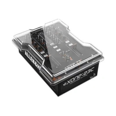 Image of Decksaver LE Cover for Allen &amp; Heath Xone 23 (C) Super Durable Polycarbonate Protective lid in Smoked Clear Colour, Made The UK DJs&#039; Choice Unbeatable Protection