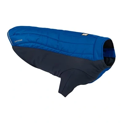 Image of RUFFWEAR Powder Hound Insulated Dog Jacket, Weather &amp; Water Resistant Cold Coat with Fleece Lining, Premium Winter Overcoat Snow Suit for Dogs, Blue Pool Large