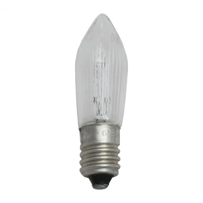 Image of 55v 3w Ribbed Christmas Welcome Bridge Candle Tulip Light Bulb Spare Miniature Screw Lamp MES E10
