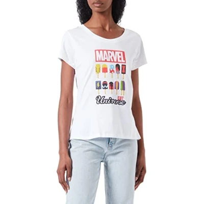 Image of Marvel Women&#039;s Womarcots039 T Shirt, White, M