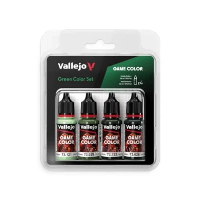 Image of Vallejo AV Game Color Set Green Colors (x4)