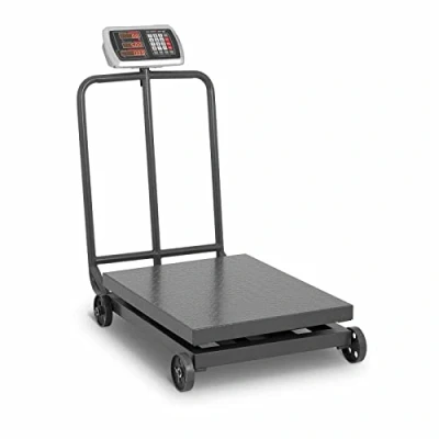 Image of Steinberg Systems Industrial Platform Scale with Wheels Floor Weighing LED 600kg/100g SBS PF 600/100W (4V 4 Ah Lead Acid Battery, Battery Life 96hrs, 50x60cm)
