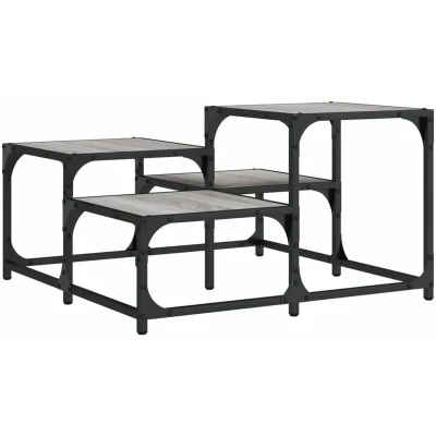 Image of vidaXL Coffee Table Grey Sonoma 68x68x40 cm Engineered Wood
