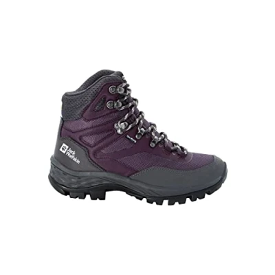 Image of Jack Wolfskin Women&#039;s Rebellion Guide Texapore MID W Walking Shoe, Purple/Grey, 4 UK