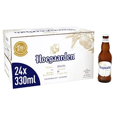 Image of Hoegaarden Belgian Wheat Beer Bottle, 24 x 330 ml