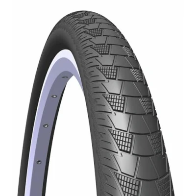 Image of Rubena/Mitas Cityhopper Anti Punchure X1 Folding Flatland Bmx Tyre Black, Size 28 x 2.00