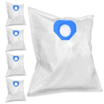 Image of SPARES2GO SMS Microfibre Dust Bags for Nilfisk GA70 GD80 GD90C GM80 GM90 GS80 GS84 GS90 G90 Vacuum Cleaner (Pack of 5)