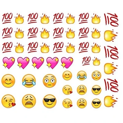 Image of Emoji Collection (# Fire Nail Art Decals code 5#)