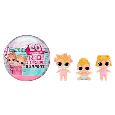 Image of L.O.L. Surprise Baby Bundle Collectible Dolls with a Theme Twins, Triplets or Pets Water Reveal 2 3 Included Great for Girls Ages 3+, Pink