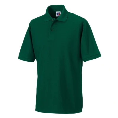 Image of Russell Athletic Mens Polycotton Pique Hardwearing Polo Shirt (Bottle Green) Size 4XL